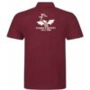 Burgundy polo shirt back